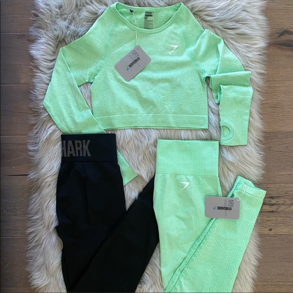 Green brand new Gymshark set